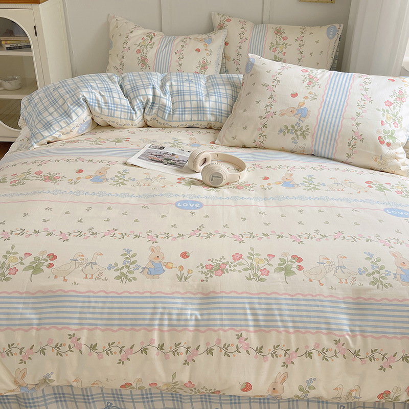 Picture of Wholesale ins cotton four-piece student dormitory three-piece set bed hat autumn and winter group purchase gift generation manufacturers