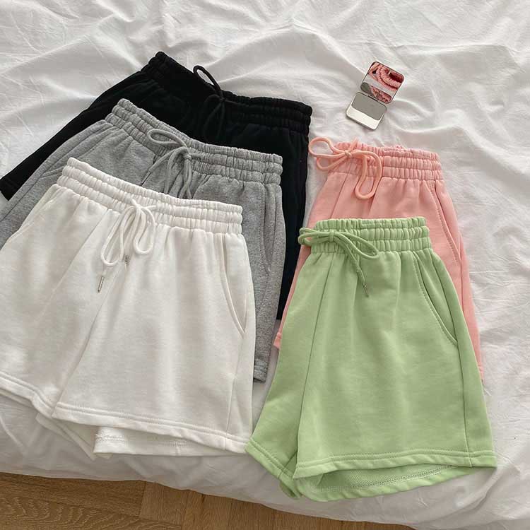 Student black wide-leg pants loose casual pants women's 2024 Summer new high waist slimming thin shorts fashion