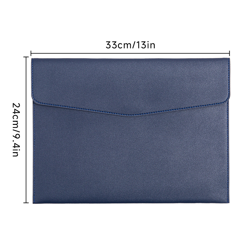 Picture of A4 leather file bag thickened file bag waterproof data bag business briefcase bill storage bag custom logo