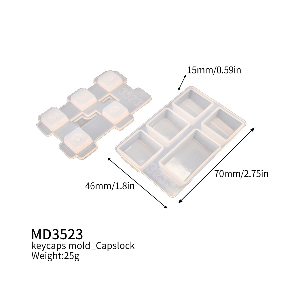 Picture of diy drop key cap mold diy personality mechanical keyboard silicone mold transparent cute cat claw key cap mold