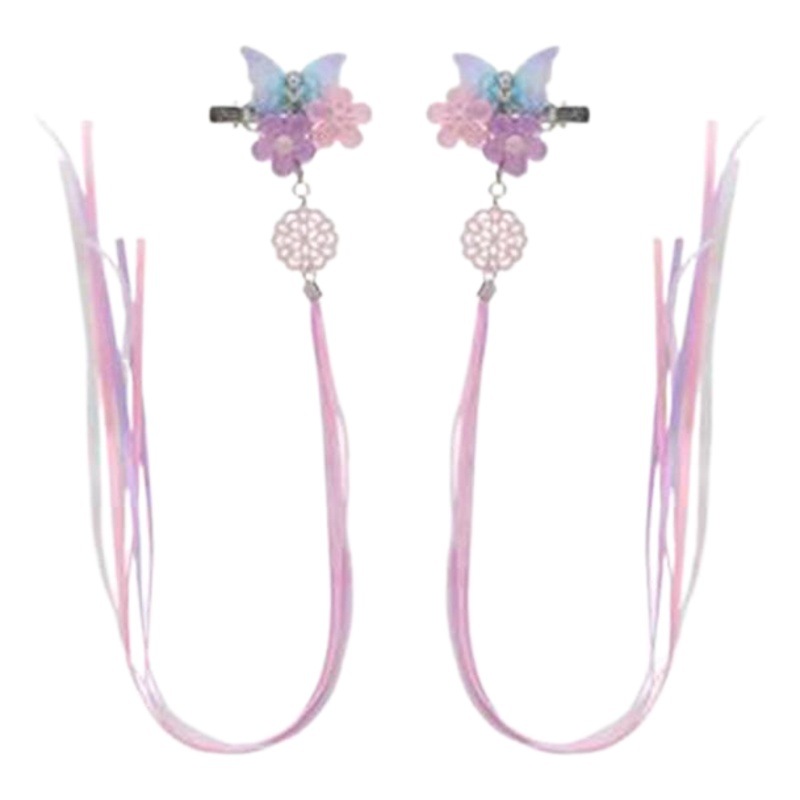 Children's Adult Hanfu Headwear Antique Hair Accessories Ancient Costume Accessories Tassel Butterfly Girl Super Fairy Hairpin Hairpin Clip