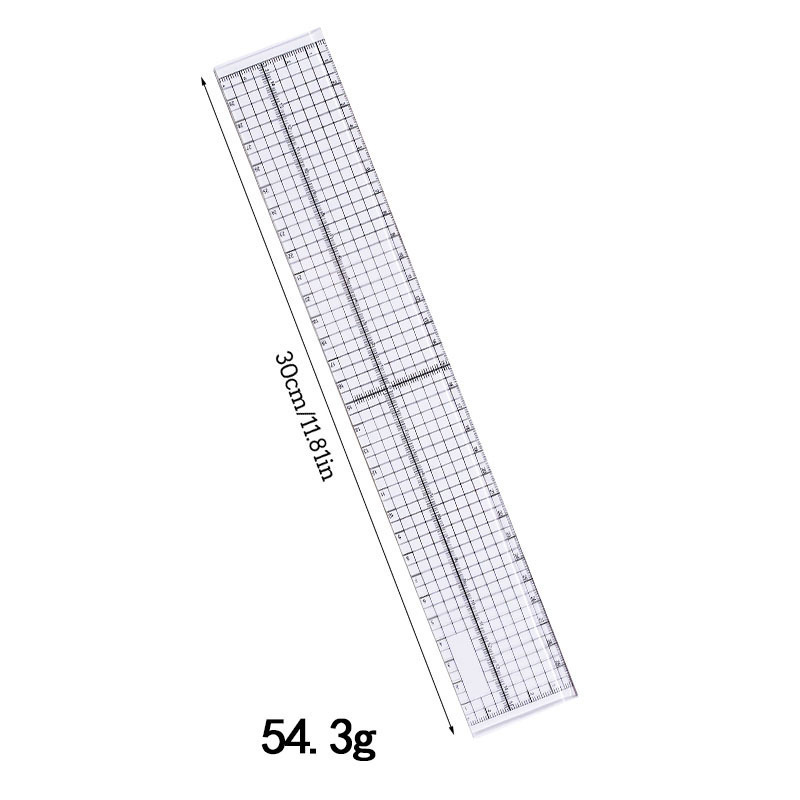 Picture of Acrylic Patchwork Ruler Cutting Ruler Double Color Long Square Ruler Sewing Ruler Patchwork Tool DIY Color Ruler
