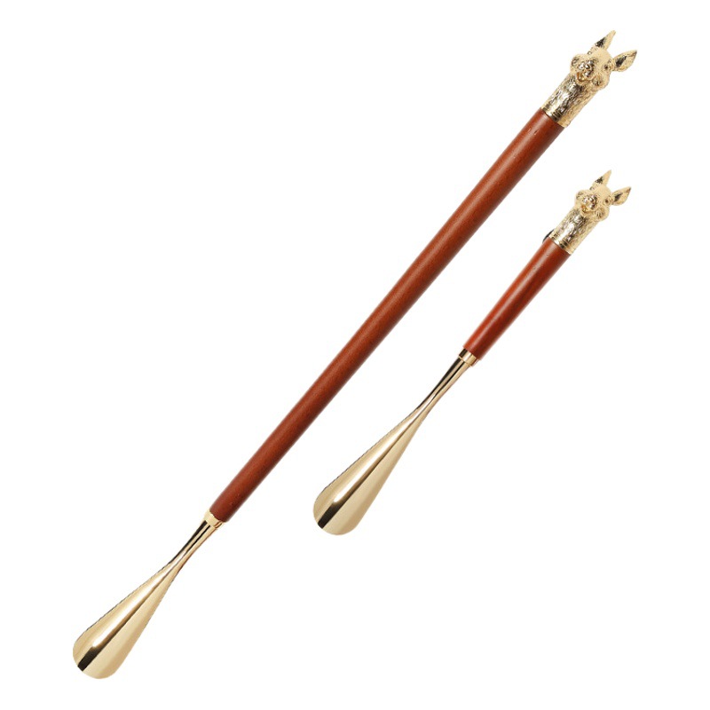 Metal Shoehorn Twelve Zodiac Signs Rabbit Head Shoehorn Shoehorn Shoe Lifter Home Daily Use High-End Gift Hotel Shoe Store