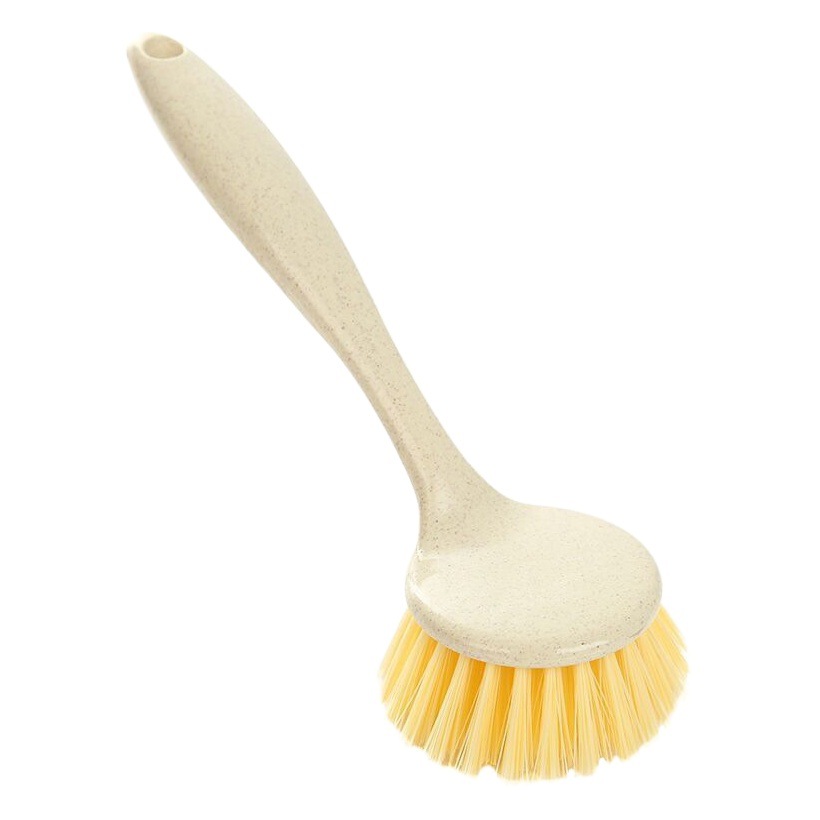 Wheat straw kitchen long handle pan washing brush bowl cleaning brush does not hurt hands household cleaning brush pan bowl brush