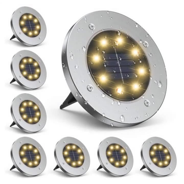 Solar Underground Light Outdoor Garden Light Led Stainless Steel Waterproof Lighting 0 Electricity Bill House Garden Lawn Light