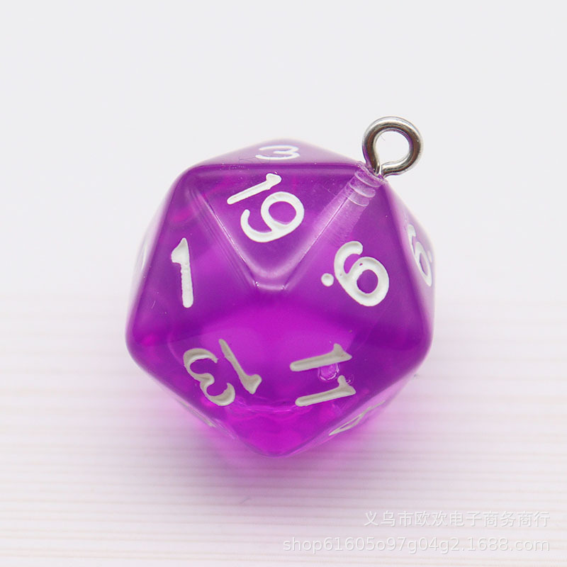 Picture of 20 Sieve Dice Transparent Solid Color Multicolor Bag Pendant Earrings Keychain DIY Accessories