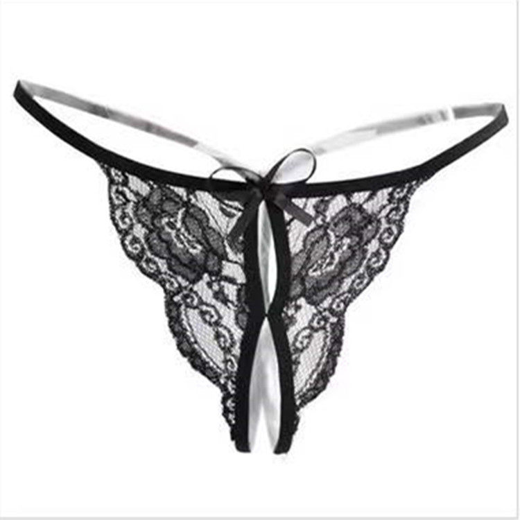 Sexy Lingerie for Women, Tempting Sexy Lace Women's Sexy Panties, Bow Open Adult T-Pants, Thong