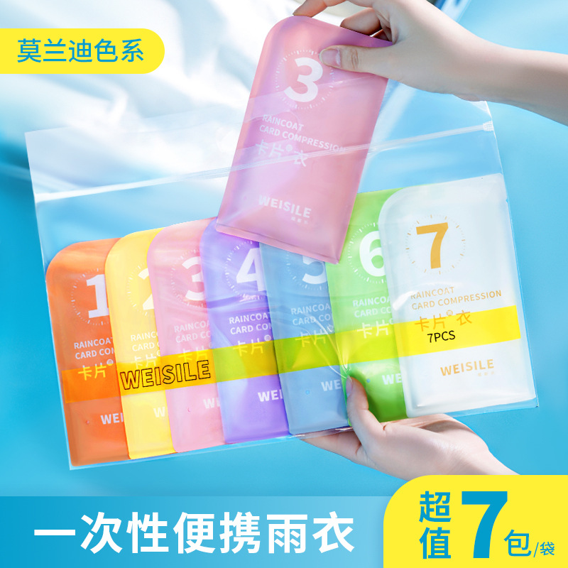 Wholesale long full body rainproof adult children portable poncho compression waterproof clothing disposable card raincoat