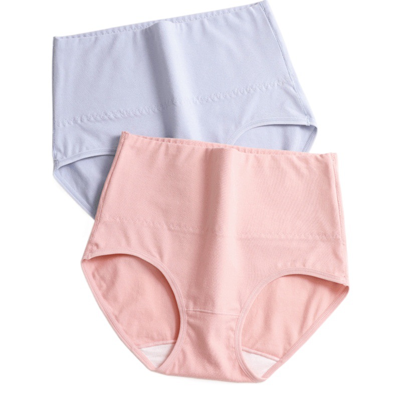 Xinjiang Long-Staple Cotton High-Waist Underwear Women's Pure Cotton Tummy Control Seamless Breathable Large Size Women's Briefs Factory Wholesale