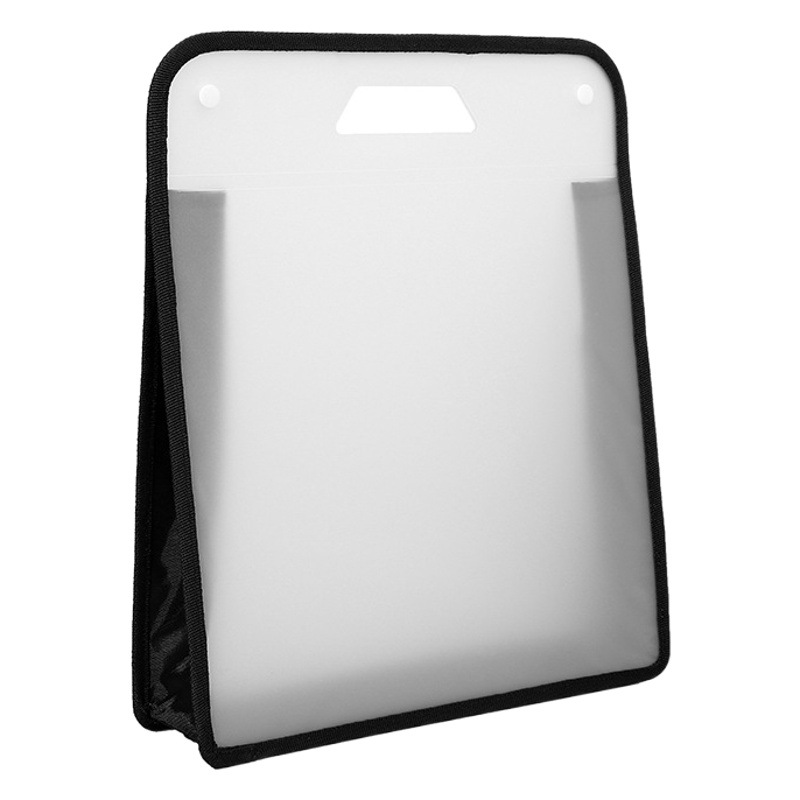 Hedge canvas portable storage bag new large capacity transparent frosted snap file bag student tutorial bag wholesale