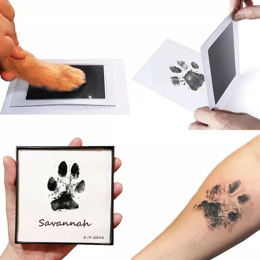Picture of Pet children's wash-free footprints rubbing commemorative photo album postcard DIY production pet supplies cross-border distribution