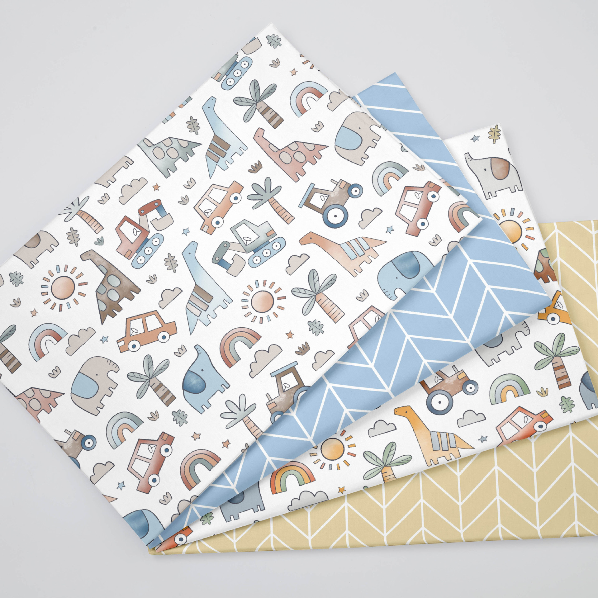 Wholesale supply of 133*72 twill printed fabric, cartoon print, 40-count cotton cloth, 1.6 meters wide