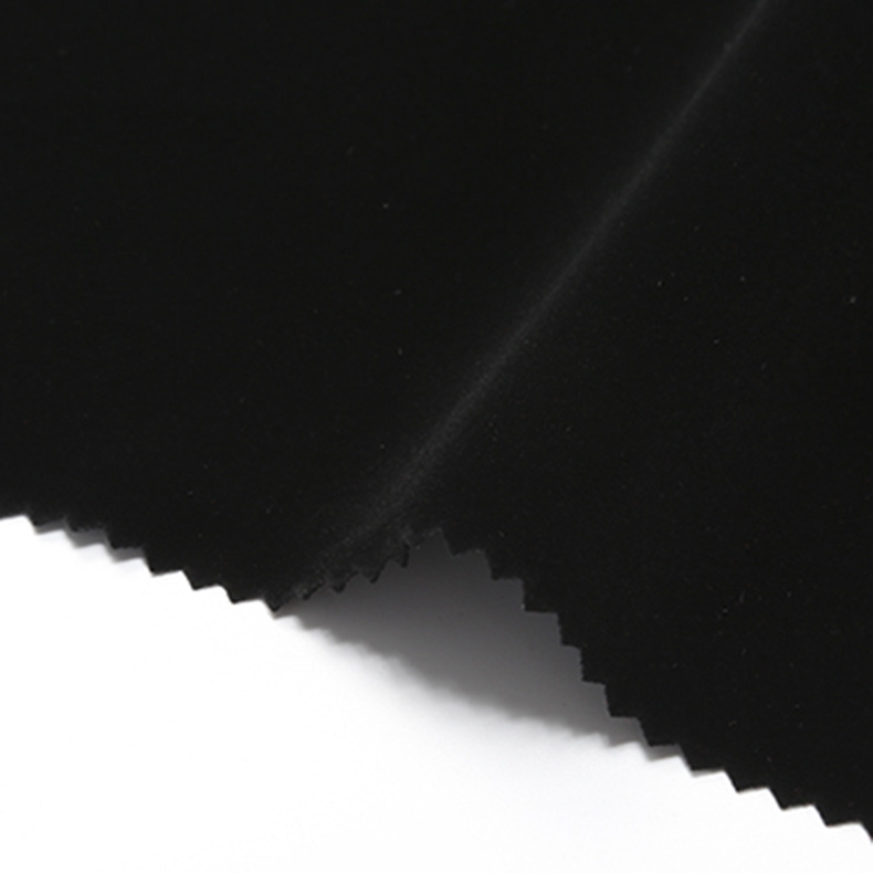 Picture of Flocking cloth manufacturers knitted bottom short plush fabric packaging gift box lined with black flannel self-adhesive flannel in stock wholesale