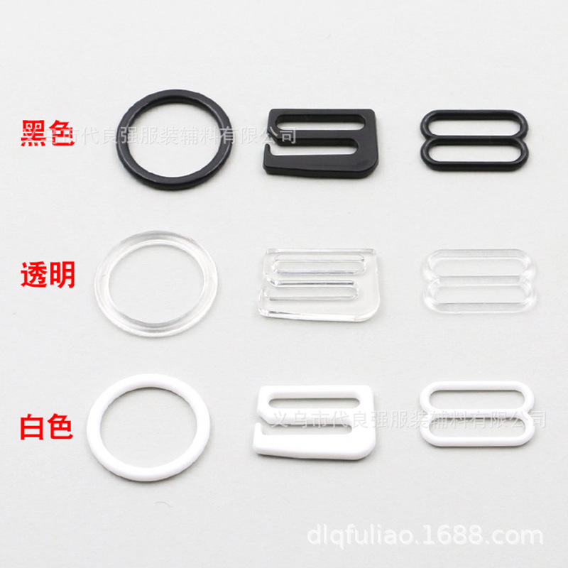Picture of Ready Stock Intimates Adjustment Bra Buckle Environmentally Friendly Bra Buckle Transparent 089 Word Plastic Sling Shoulder Strap Bra Adjustment Buckle