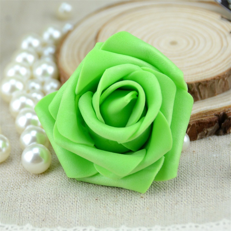 Picture of 7cm Simulated Pe Rose Head Chinese Valentine's Day Foam Rose Flower Wedding Valentine's Day Bouquet Packaging Material