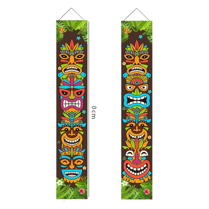 Amazon New Hawaiian Banner Closing Curtain Summer Beach Tropical Decorative Supplies Factory Outlet