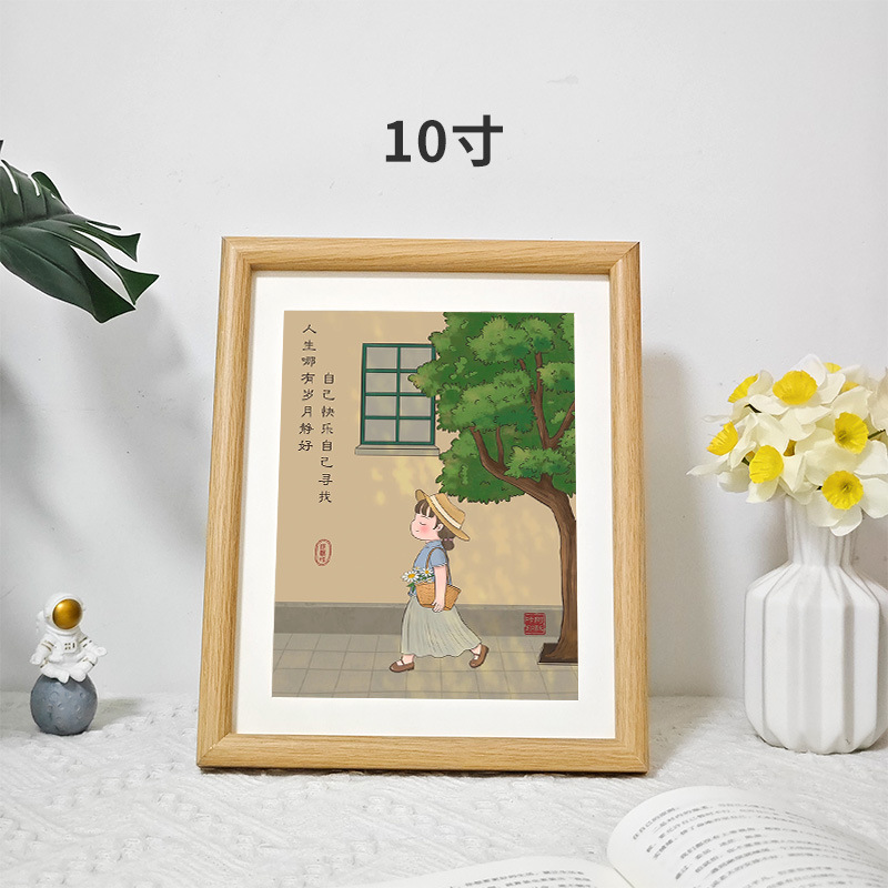 Picture of Factory wholesale simple creative wooden photo frame table 7 inch 10 inch A4 living room office hanging dual-purpose picture frame