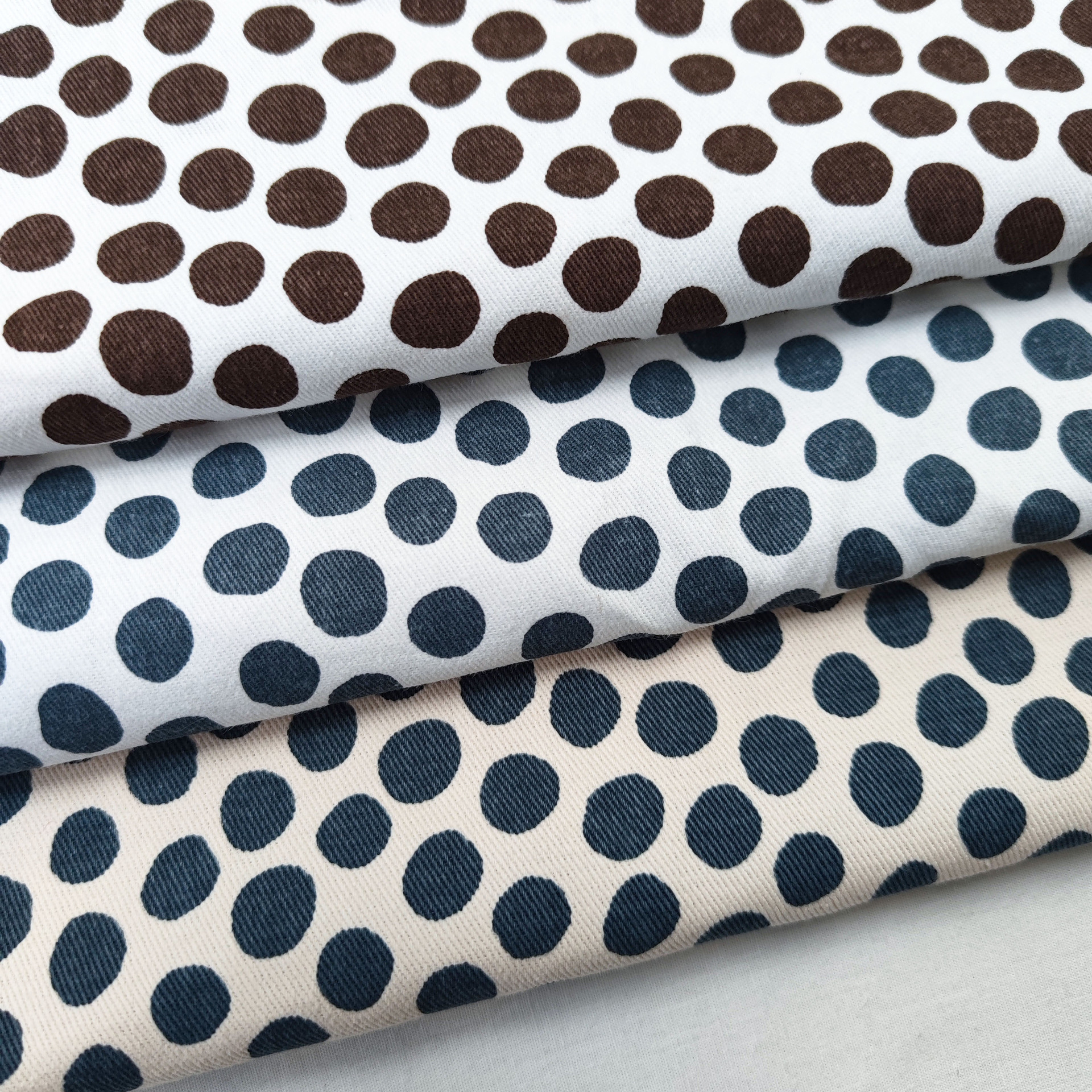ing10856 Wash Water Twill Cotton Classic Dot Print Fabric Jacket Pants Box Tablecloth Boutique