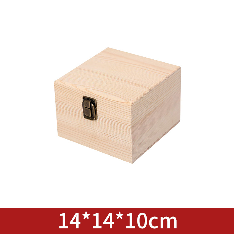 Picture of Accompanying Gift Wooden Box Vintage Storage Box with Lock Wedding Bridesmaid Best Man Gift Box Empty Box Storage Box Customizable