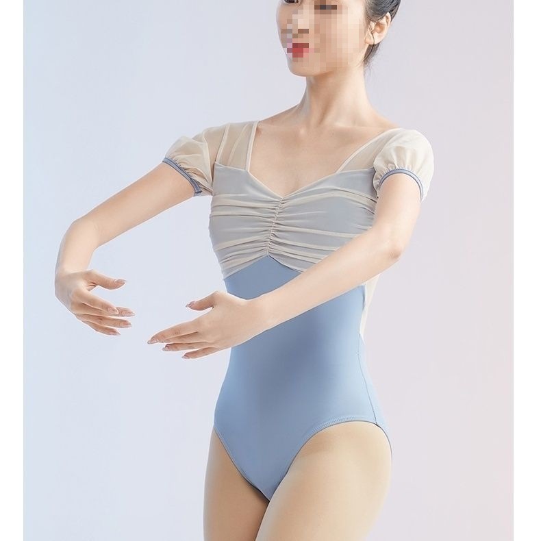 Ballet Dance Uniform Short-sleeved Gymnastics Suit Dance Teacher Uniform Gymnastics Suit Dance Student Adult Practice Suit