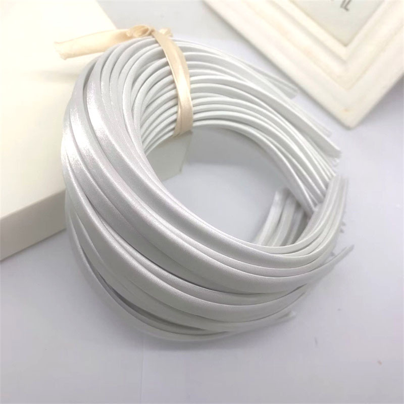 Picture of 10mm Candy-Colored Cloth-Wrapped Thickeneded Headband DIY Hairband Material Hair Accessories 1cm Satin Set Cloth Headband