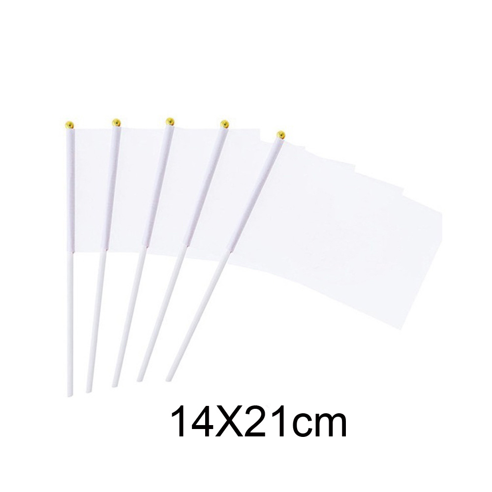 Spot white thermal transfer flag cross-border e-commerce car flag hand flag production can be sent on behalf of FBA a generation
