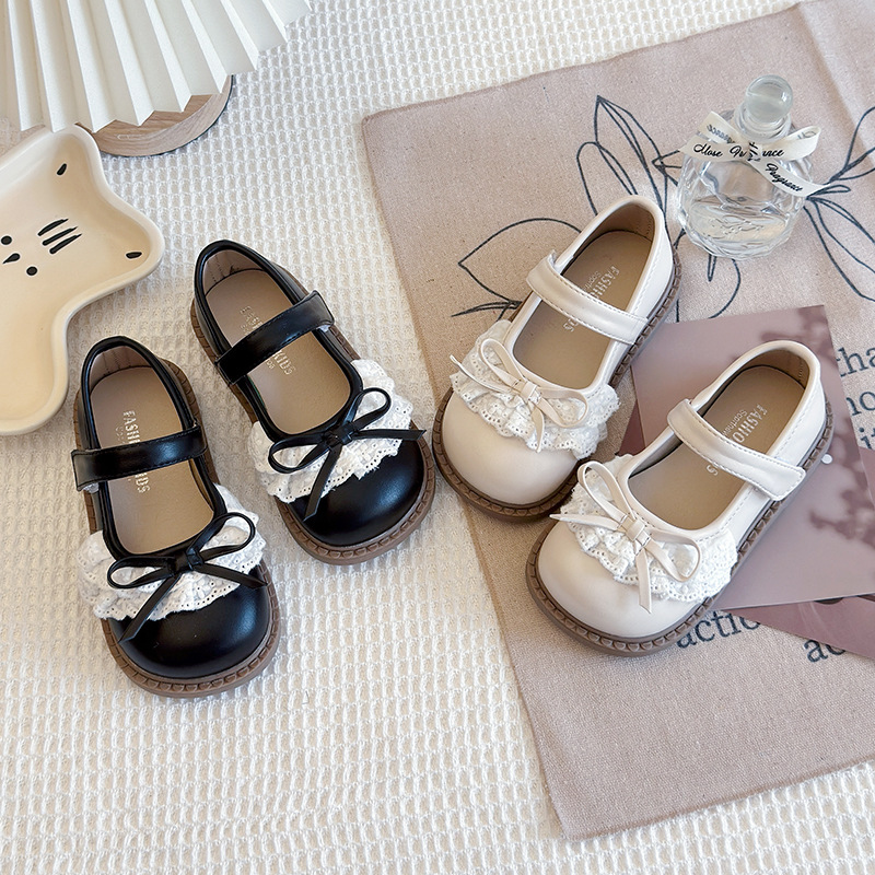 2025 spring new children's women's leather shoes princess shoes fashion children's shoes dance shoes Korean children's shoes wholesale generation