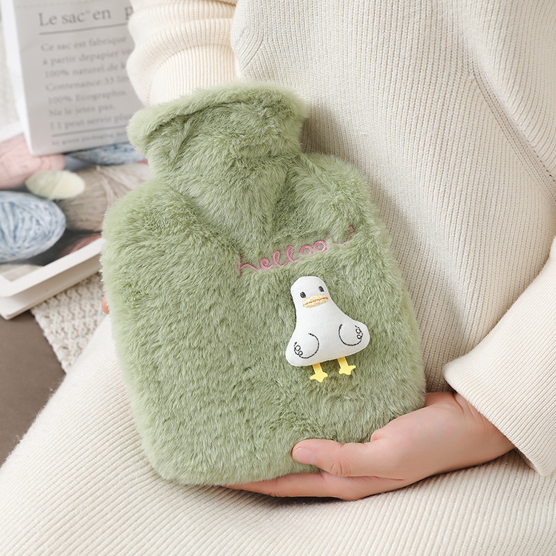 Picture of New Cute Plush Hand-Held Water-Filled Hot Water Bottle Thickeneded Explosion-Proof Pvc Hot Water Bottle Removable and Washable Spot Wholesale