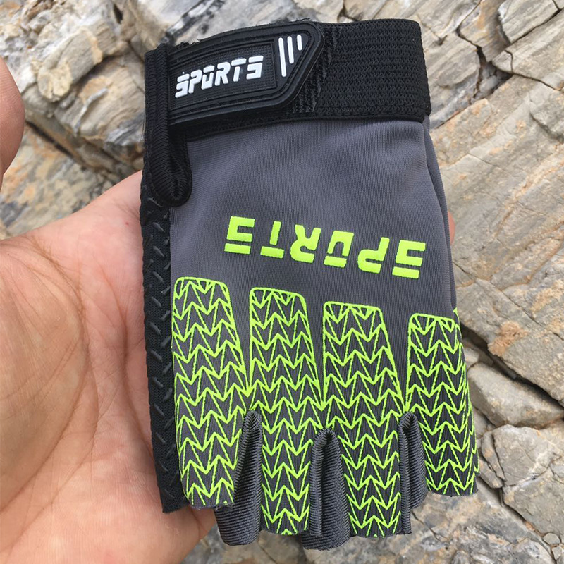 Picture of Children's Half-Finger Gloves Bicycle for Middle-large Children Unisex Autumn Non-slip Outdoor Balance Mountain Bike Riding Style