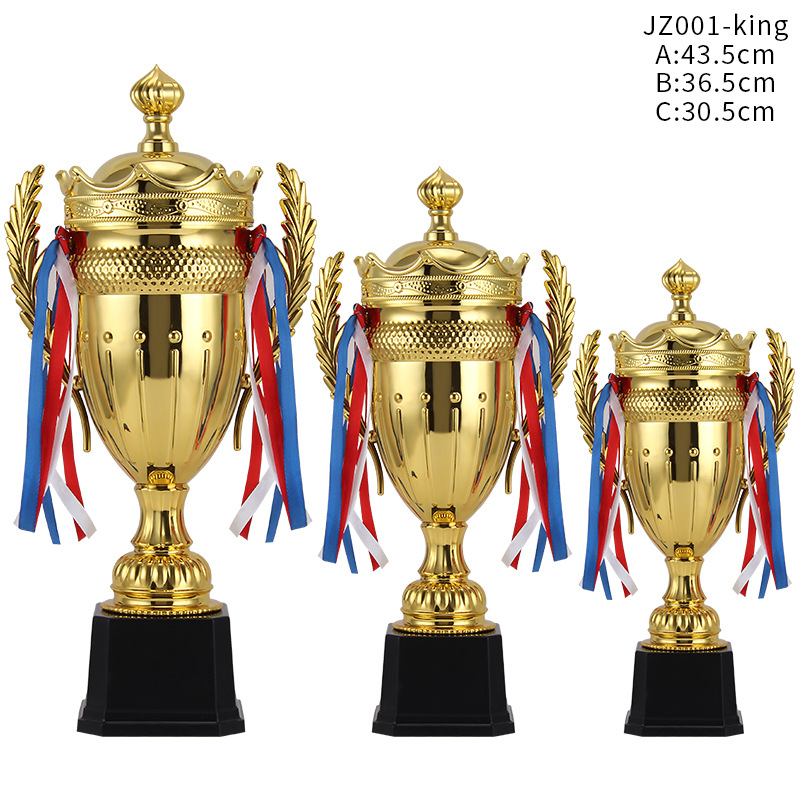 Picture of Universal metal crown trophy Sports Basketball football crown trophy binaural Gold Cup with lid logo can be added