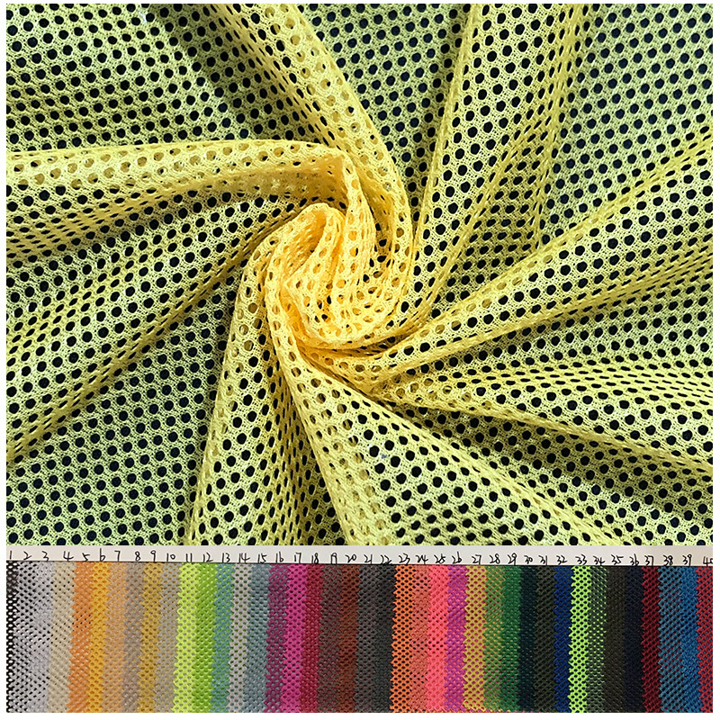 In stock polyester C003 small round hole mesh anti-mosquito sunscreen car curtain mesh clothing inner mesh cloth