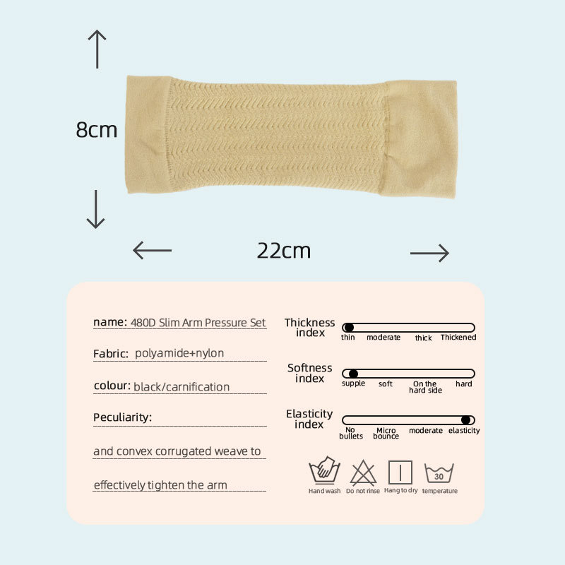 Picture of 3D Shaping Beauty Arm Knitted Bundle Arm Cover Rib Elastic Shrinkable Auxiliary Compression Arm Cover Slimming Thin Arm Cover