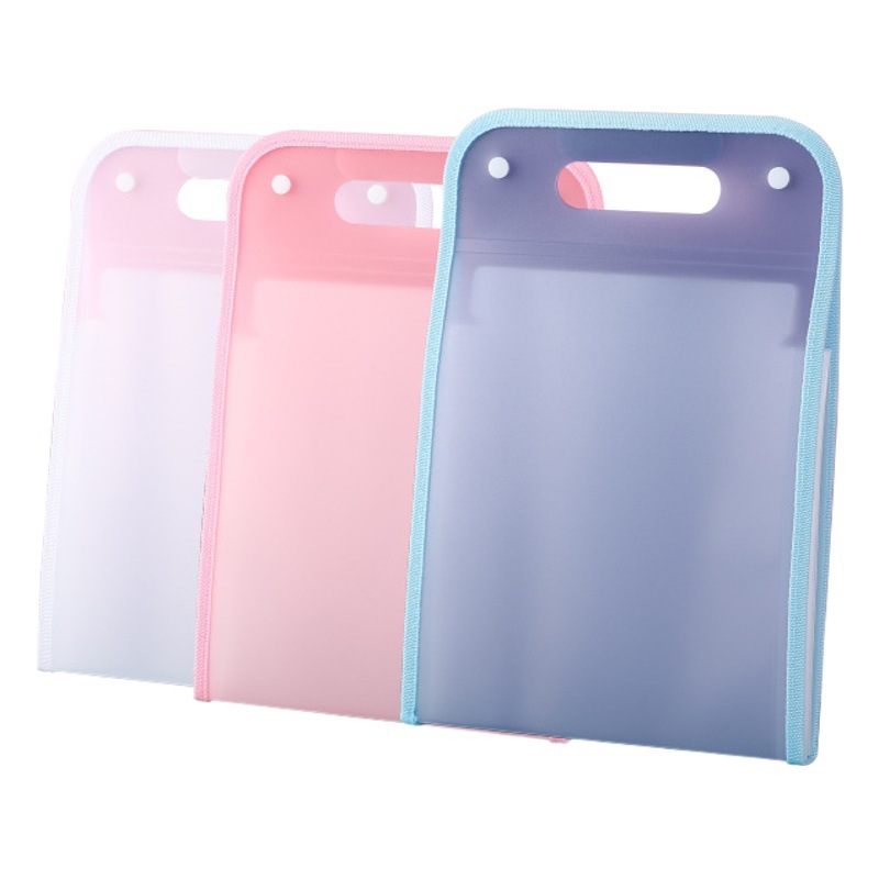 Vertical sewing organ bag pp translucent folder portable briefcase student examination paper business office file bag