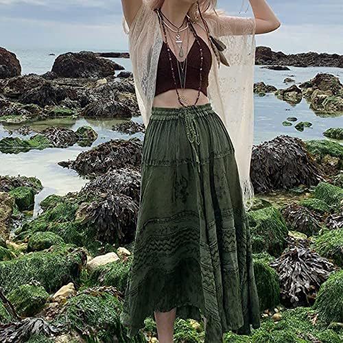 Cross-border European and American Spring and Summer New Fashion Women's Silk Printed Skirt Large Swing Pleated Skirt Long Skirt