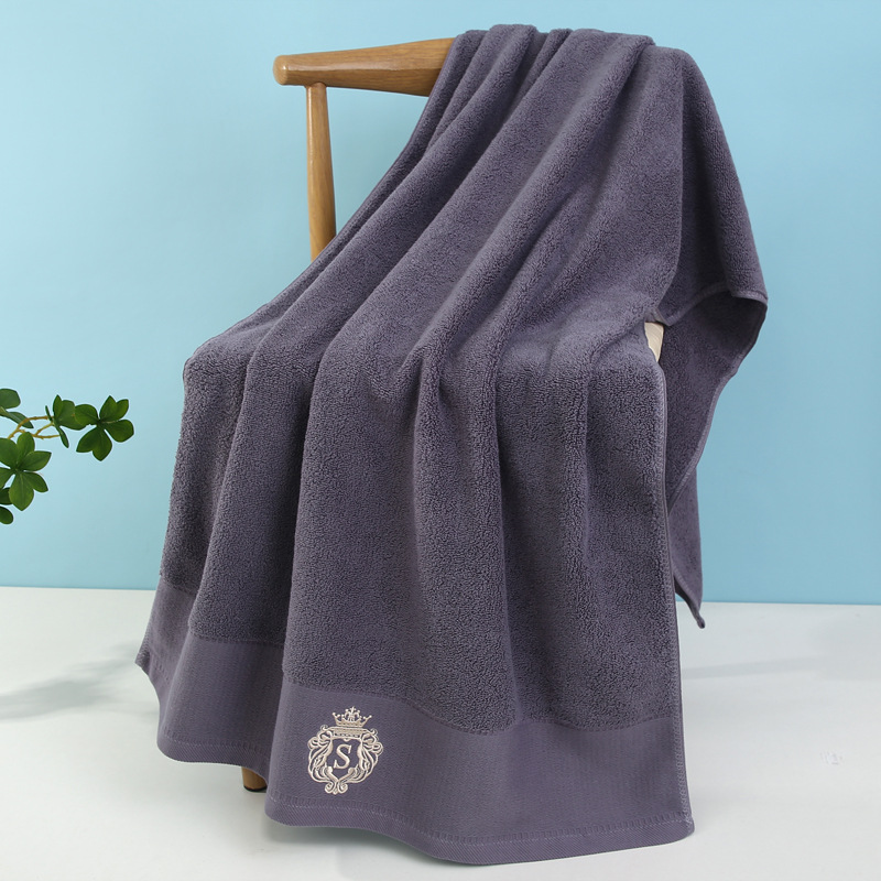 Picture of Business gifts towel wholesale cotton thickened foreign trade adult bath towel household do not drop hair embroidery logo custom
