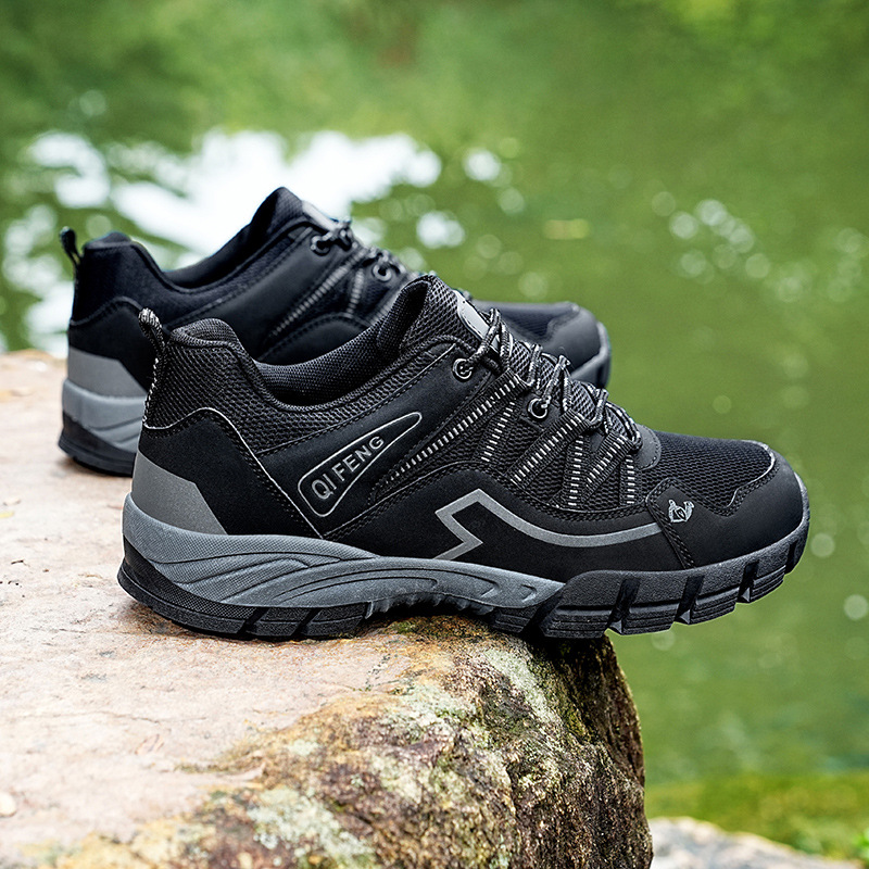 2023 Cross-Border Large Size Autum New Low-Top Mesh Breathable Couple Style Outdoor Casual Non-Slip Mountaineering Shoes