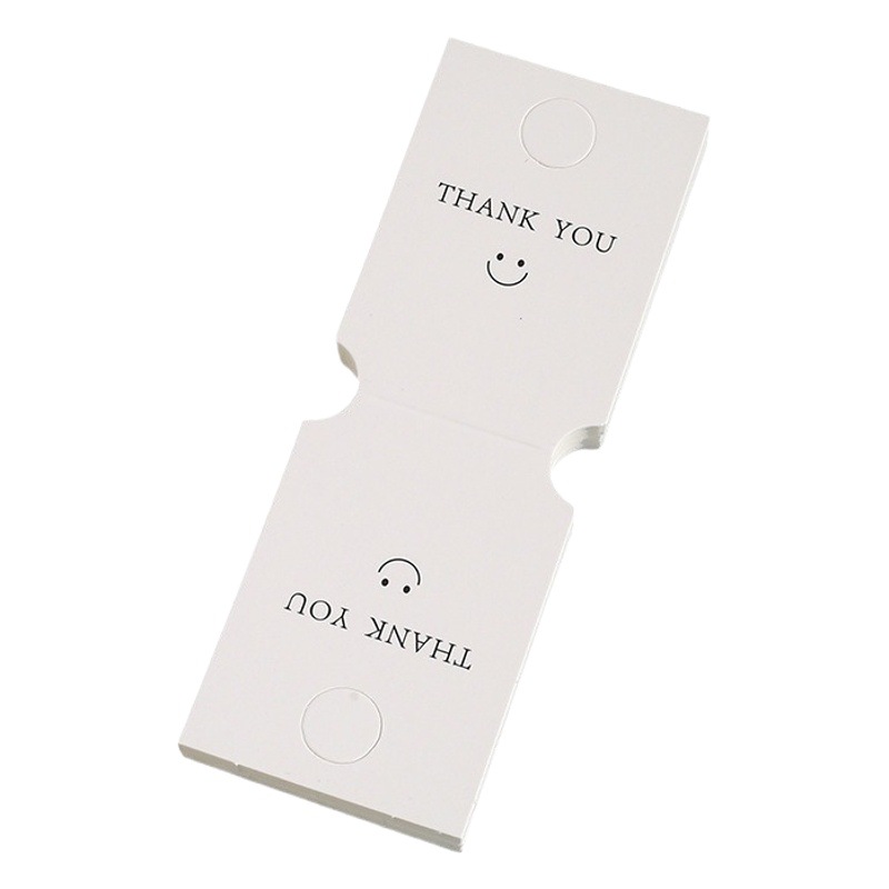 Smiley face necklace origami paper bracelet card hanging card jewelry packaging display card large quantity discount in stock wholesale