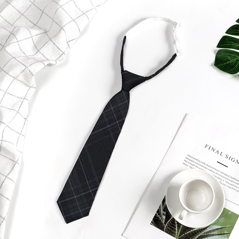 Picture of Dk Student Tie Japanese Jk College Style Plaid No-Sew Shirt Couple Tie Bow Tie Women in Stock Wholesale