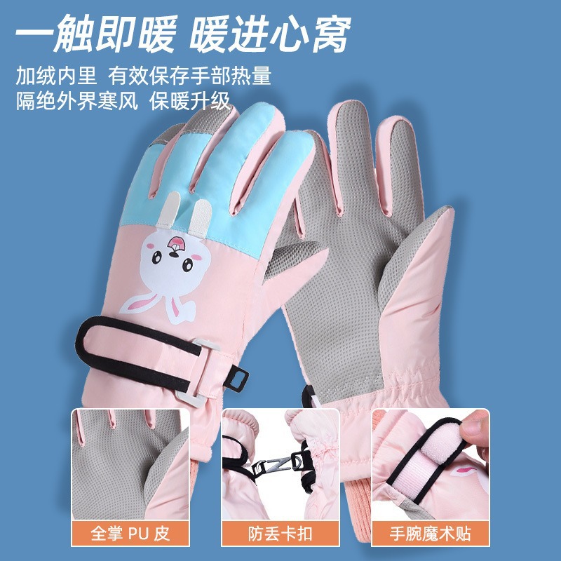 Picture of Children's Ski Gloves Waterproof Autumn and Winter Children's Warm Three-Dimensional Pattern Gloves Warm Cartoon New Style