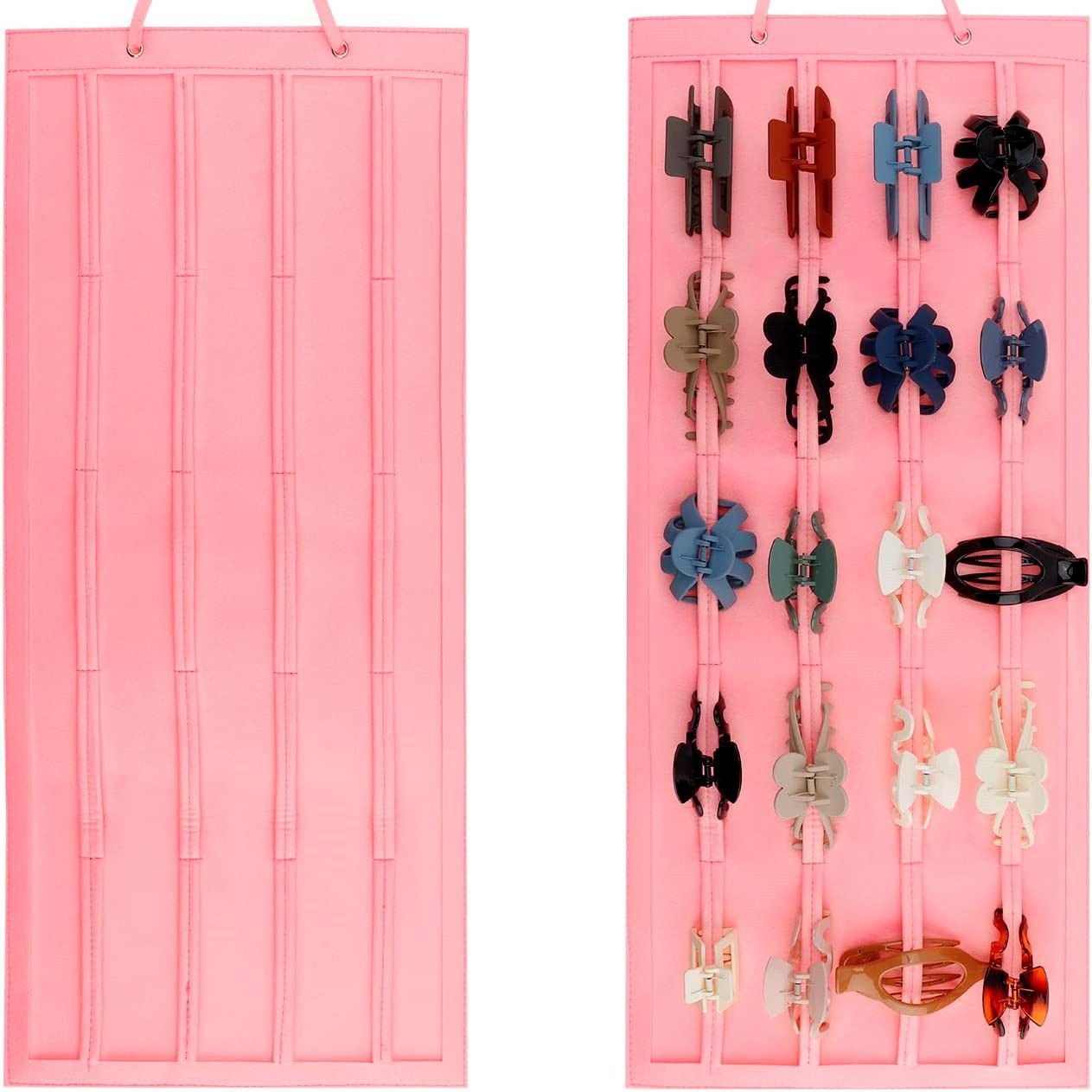 Felt Hairpin Storage Hanging Bag Creative Foldable Jewelry 20 Card Holder Felt Headwear Display Stand