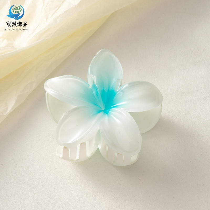Picture of Cross-border egg flower clip large high-grade gradient Flower hairpin back head updo ponytail shark clip headdress