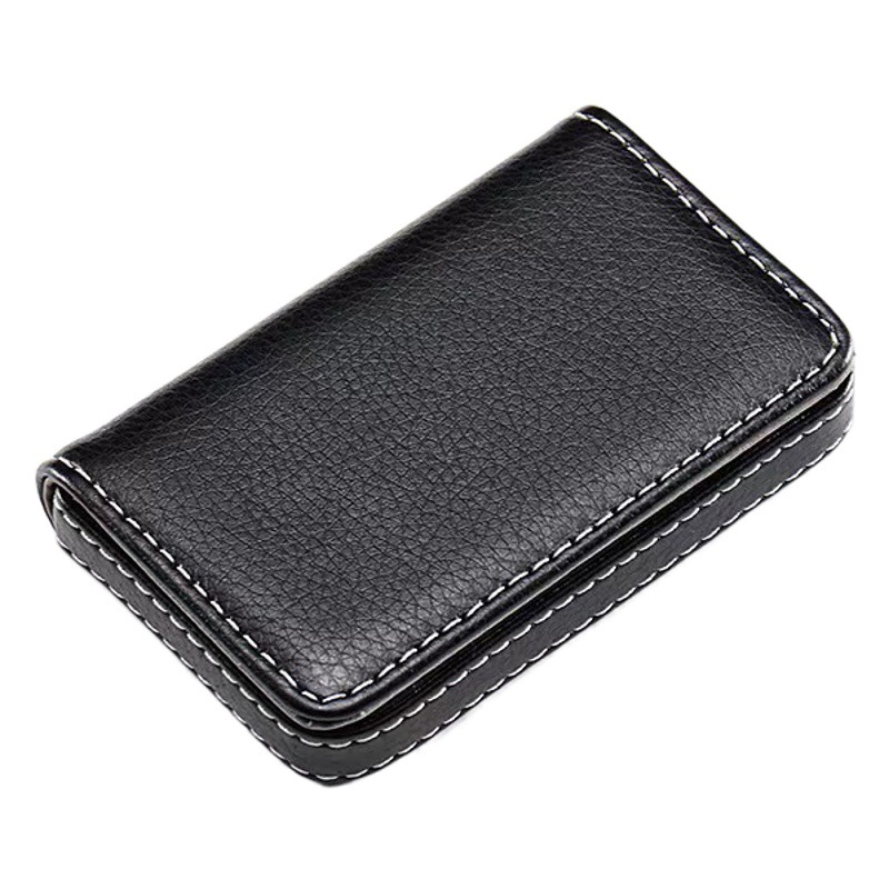 Factory self-operated PU business card holder magnetic suction business card box business enterprise gift litchi pattern card box can print logo