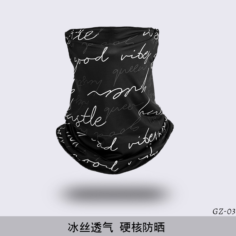 Picture of Outdoor ice silk mask changeable ear scarf men's and women's bicycle riding hood collar sun protection scarf summer