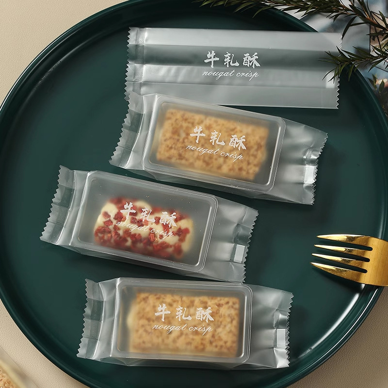 Thickened Transparent Crisp Machine-Sealed Bag Handmade Pineapple Crisp Egg Roll Souffle Baking Dessert Cookie Packaging Bag