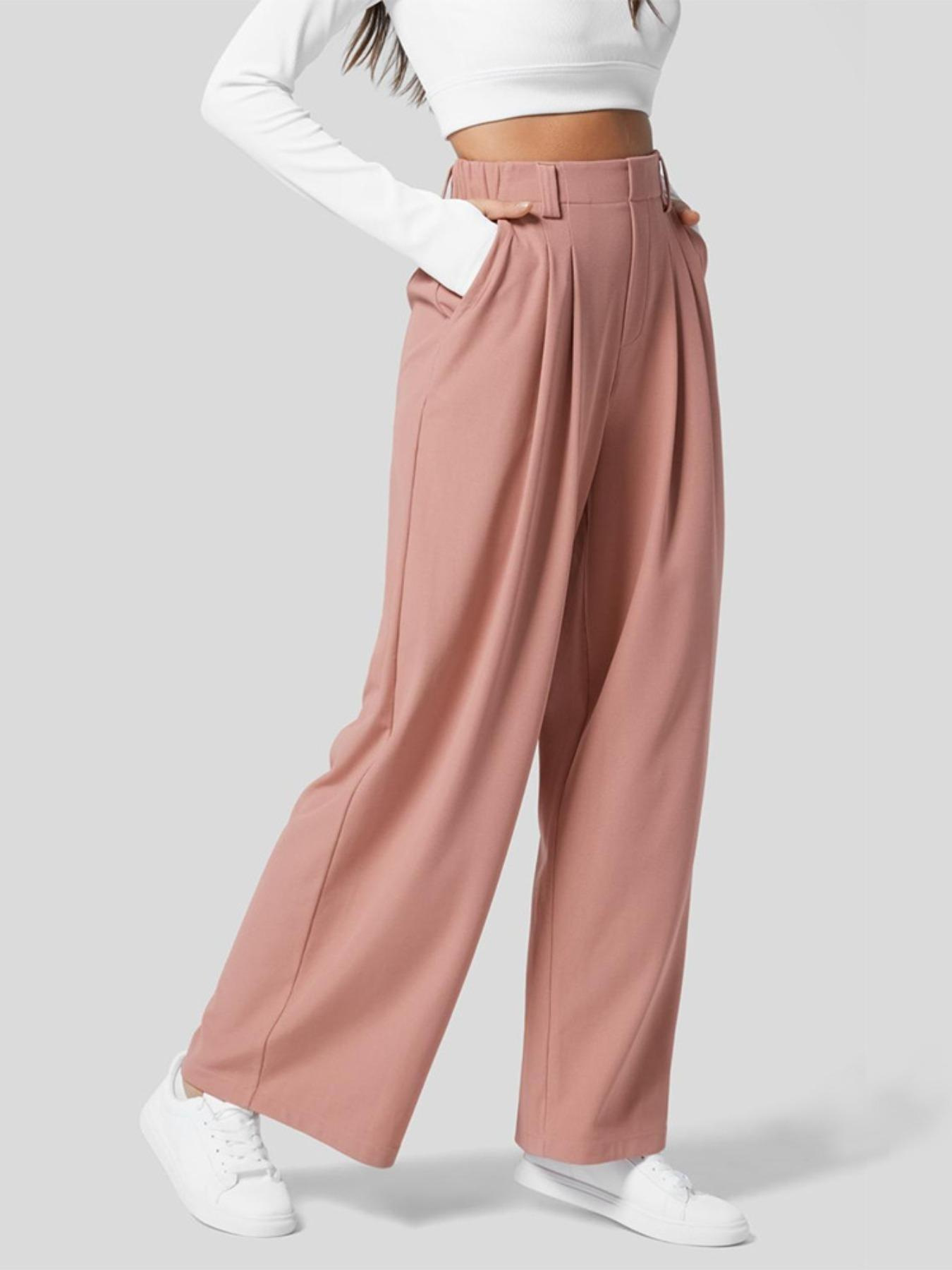 Cross-border New Autumn and Winter Amazon Independent Station European and American Solid Color High Waist All-match Comfortable Women's Casual Straight Pants