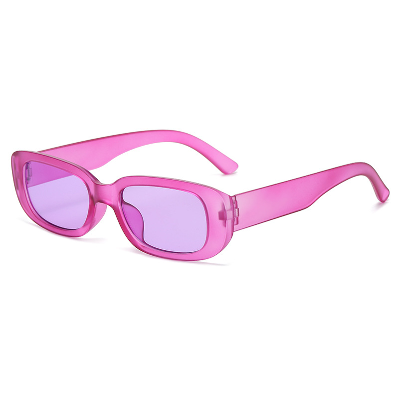 Picture of New Fashion Candy Color Cat's Eye Sunglasses European and American Fashion Street Shooting Joker Small Frame Plastic Tooth Sunglasses s23081
