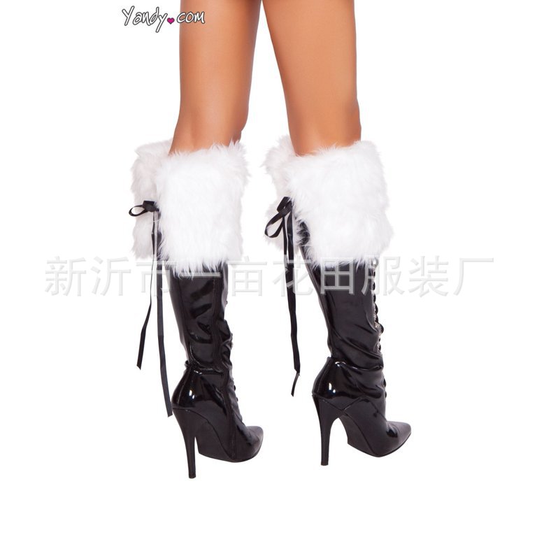 Christmas Mao Mao Shoe Cover Hot Girls Autumn and Winter Warm Boots Cover Short Leg Cover Stage Performance Women's Autumn and Winter Plush Socks Cover