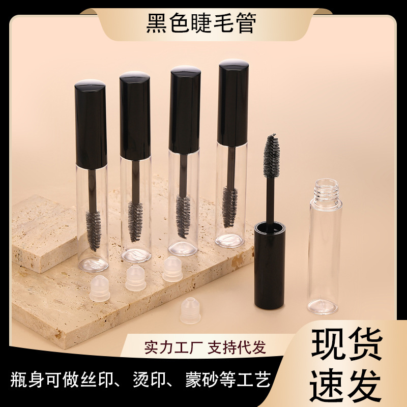 Picture of 10ml transparent fine mascara brush empty bottle growth liquid eyeliner empty tube makeup bottle sample with brush head