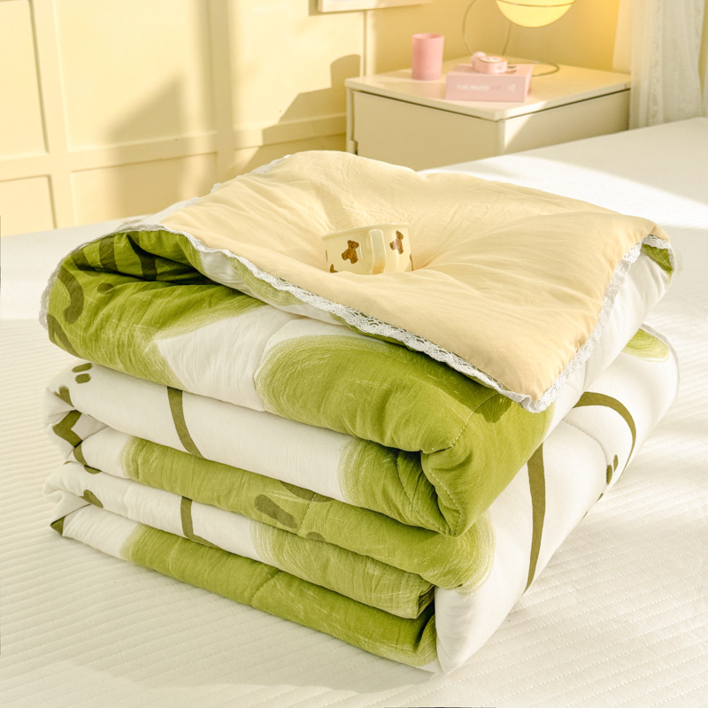 Picture of Class A Maternal and Infant Grade Summer Quilt Lace Summer Cool Quilt Summer Air-conditioning Quilt Double Washed Cotton Quilt Core Children's Thin Quilt Ins