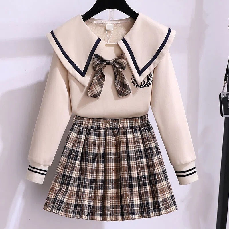 Picture of Girls' Sweatshirt Set Autumn New Spring and Autumn Thin Autumn Children Girls' Stylish Little Girl Fashion Dress